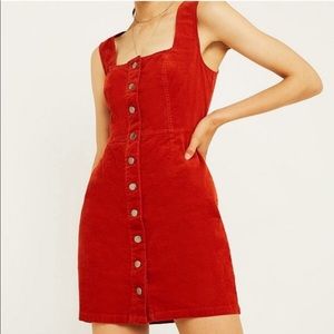 Urban Outfitters Button front corduroy mini dress